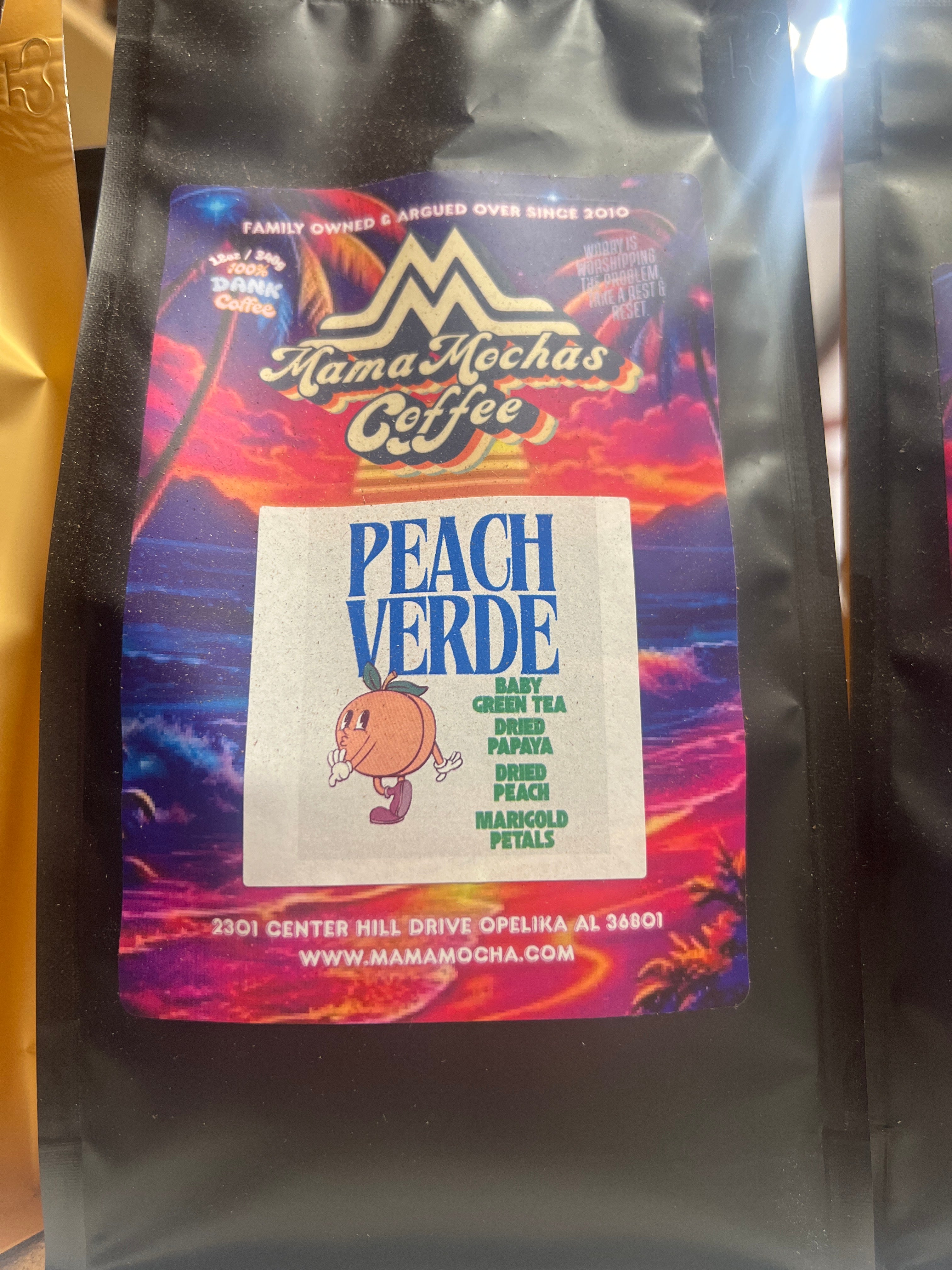 Peach verde loose green tea 1/2lb