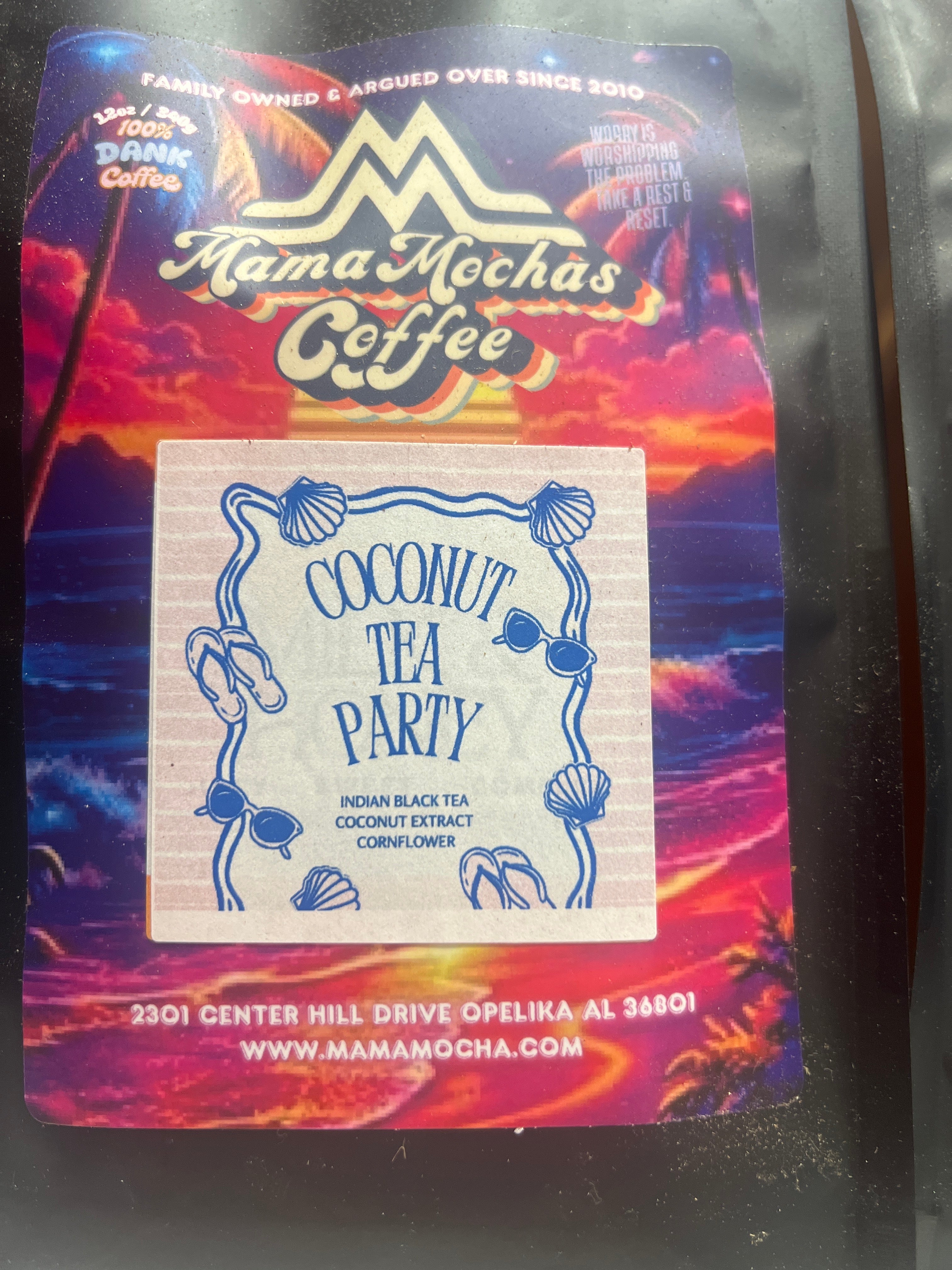 Coconut tea party loose black tea 8oz