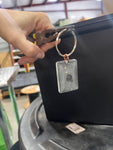MUSTARD SEED KEYCHAIN WITH A REAL PIECE OF MAMA MOCHAS LAND - large rectangle